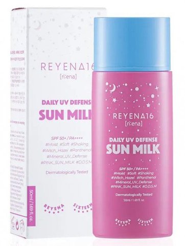 Сонцезахисне молочко для обличчя SPF50 + / PA++++ Reyena16 Daily UV Defense Sun Milk, 50 мл 1544 фото