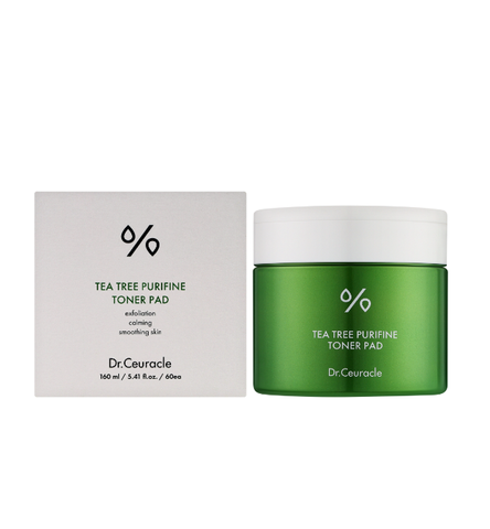 Dr.Ceuracle Tea Tree Purifine Toner Pad - Тонізуючі пади з екстрактом чайного дерева, 60 шт 32984658294 фото