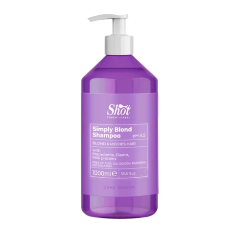 Шампунь для освітленого та мелірованого волосся Shot Simply Blond Shampoo, 1000 мл 130093175 фото