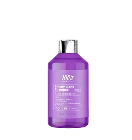 Шампунь для освітленого та мелірованого волосся Shot Simply Blond Shampoo,250 мл 130093175 фото