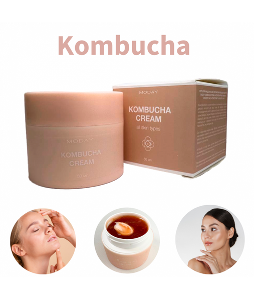 Мультифункціональний двухфазний крем для обличчя MODAY Kombucha CREAM на основі ферментованого чорного чаю, астаксатіну та Bix’Activ® 50 мл 3252 фото