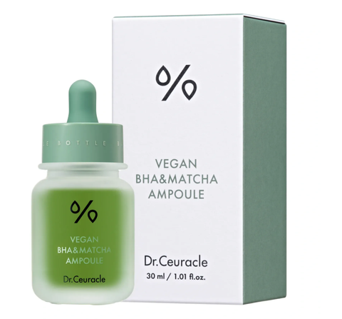 Ампульная сыворотка с BHA кислотой и экстрактом чая Матча Dr.Ceuracle Vegan BHA&Matcha Ampoule, 30 мл 8806133616475 фото