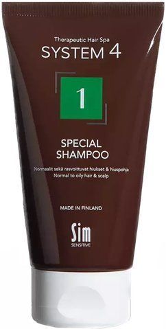 Шампунь Sim Sensitive System 4 №1 Special Shampoo 75 мл для нормальної шкіри голови і схильної до жирності 746782 фото