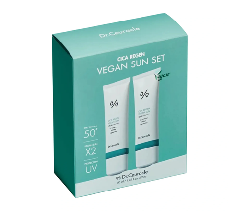 Dr.Ceuracle Cica Regen Vegan Sun Set -  Набір сонцезахисних веганських кремів з центелою 289787683785 фото