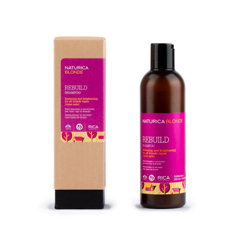 Rica  Rebuild Shampoo - Шампунь для сухого та пошкодженого волосся, відновлення для блондинок 250 мл 12397657 фото