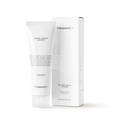 Очищуючий засіб для обличчя з ефектом пілінгу Transparent Lab PHA Soft Peeling Cleanser, 150 мл 1293 фото