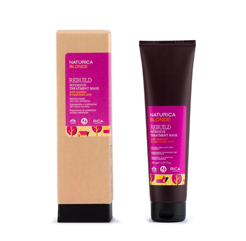 Rica Rebuild Intensive Mask  - Маска для сухого та пошкодженого волосся, відновлення для блондинок Rebuild Intensive Mask 150 мл 53157536 фото